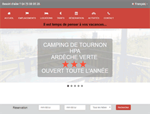 Tablet Screenshot of camping-tournon.fr